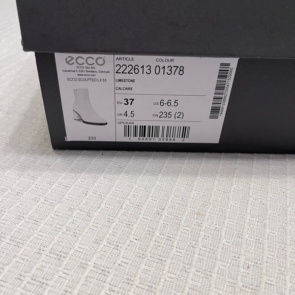 !NWT! Ecco sculpted Lx55 women ankle boots milk white size 6-6.5 EU37 - Picture 5 of 8